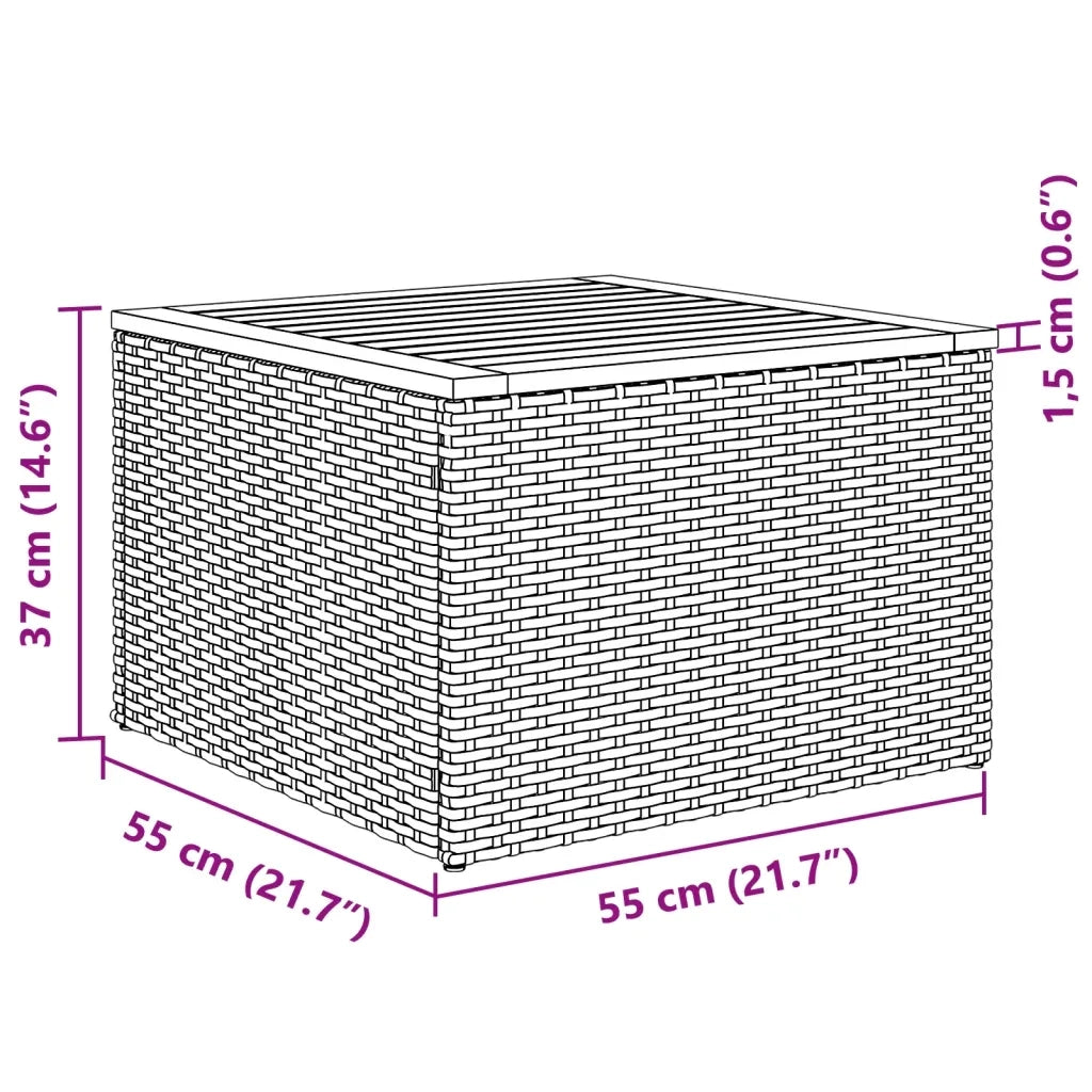 Set Divani da Giardino 2pz con Cuscini Grigio Polyrattan Acacia 3277499