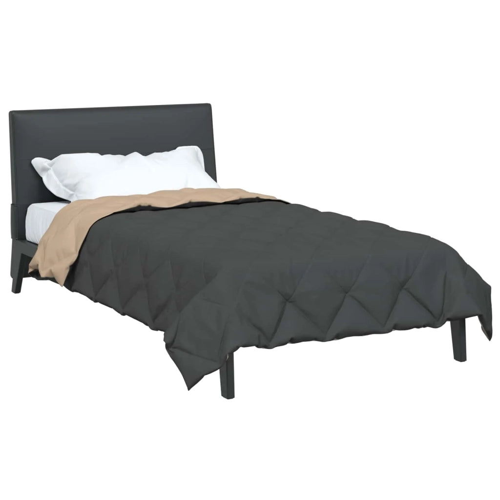 Piumone | Duvet Estivo Antracite e Talpa 200 x 135 cm Microfibra