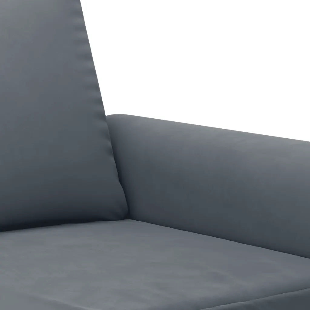 Set di Divani 4 pz con Cuscini Grigio Scuro in Velluto 3202201