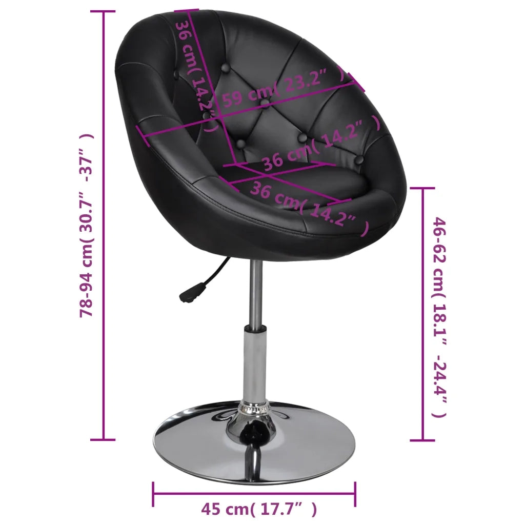 Sgabello da Bar Nero in Similpelle 240449