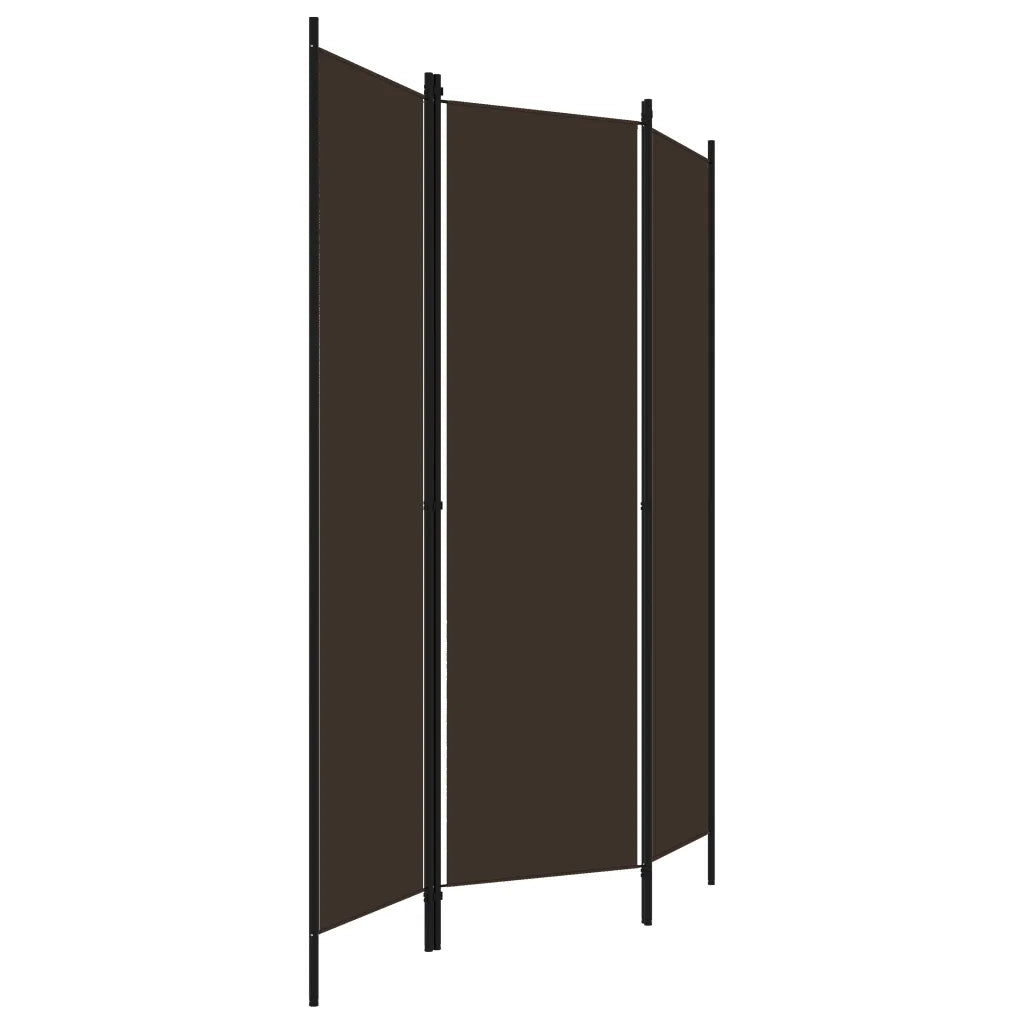 Divisorio Ambienti | Divider per stanze | Paravento 3 Pannelli Marrone 150x180 cm