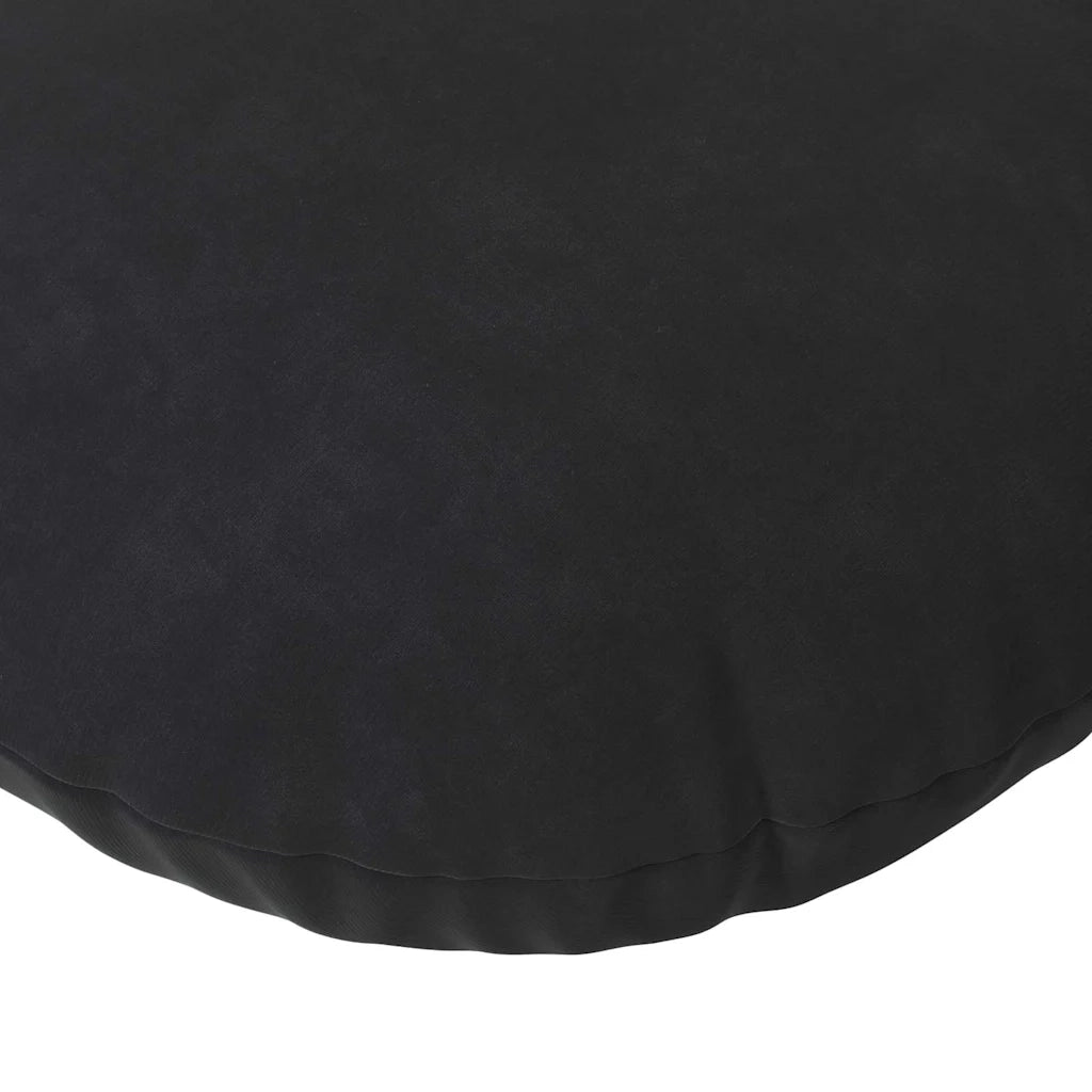 Cuscini per Seduta 2 pcs Nero Ø50 x 19 cm Velluto 42014180