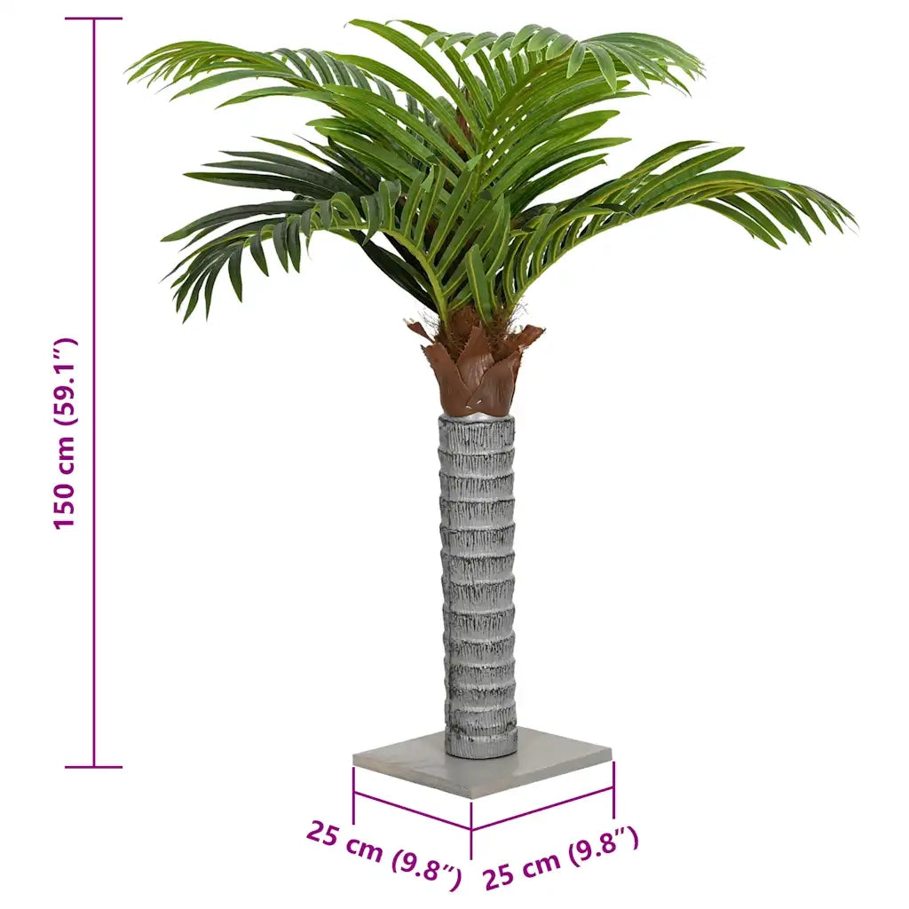 Palma Artificiale 12 Foglie 150 cm Verde