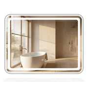 Specchio Da Parete Led Con Mensola 80x60 Cm L-8060