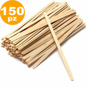 Trade Shop - 150 Pezzi Palette Stecchette Palettine Monouso Incartate Per Caffè Distributore -