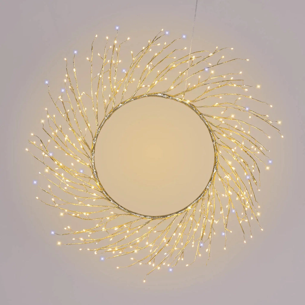 Corona Rami Tiglio Ø75 cm 350 MicroLED B Caldo Bianco FlashLED