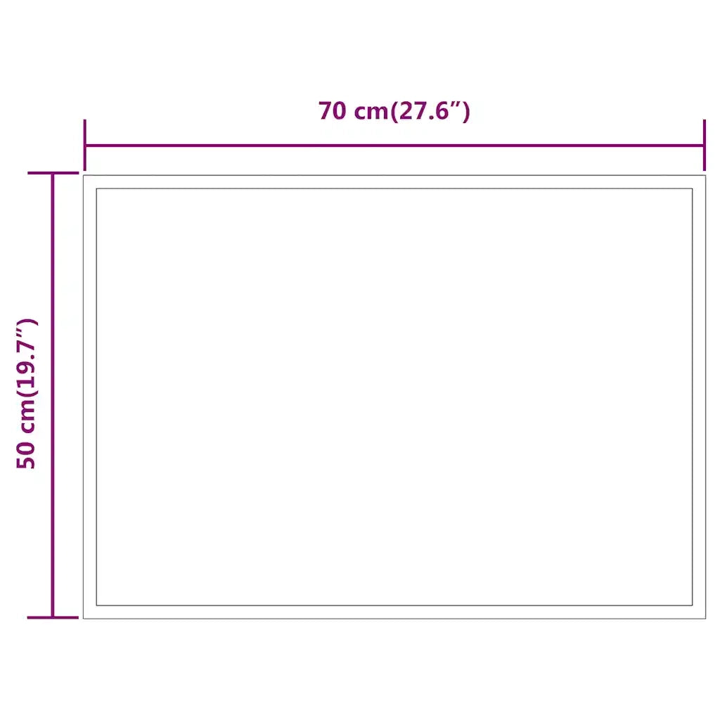 Specchio da Bagno con Luci LED 70x50 cm 151765