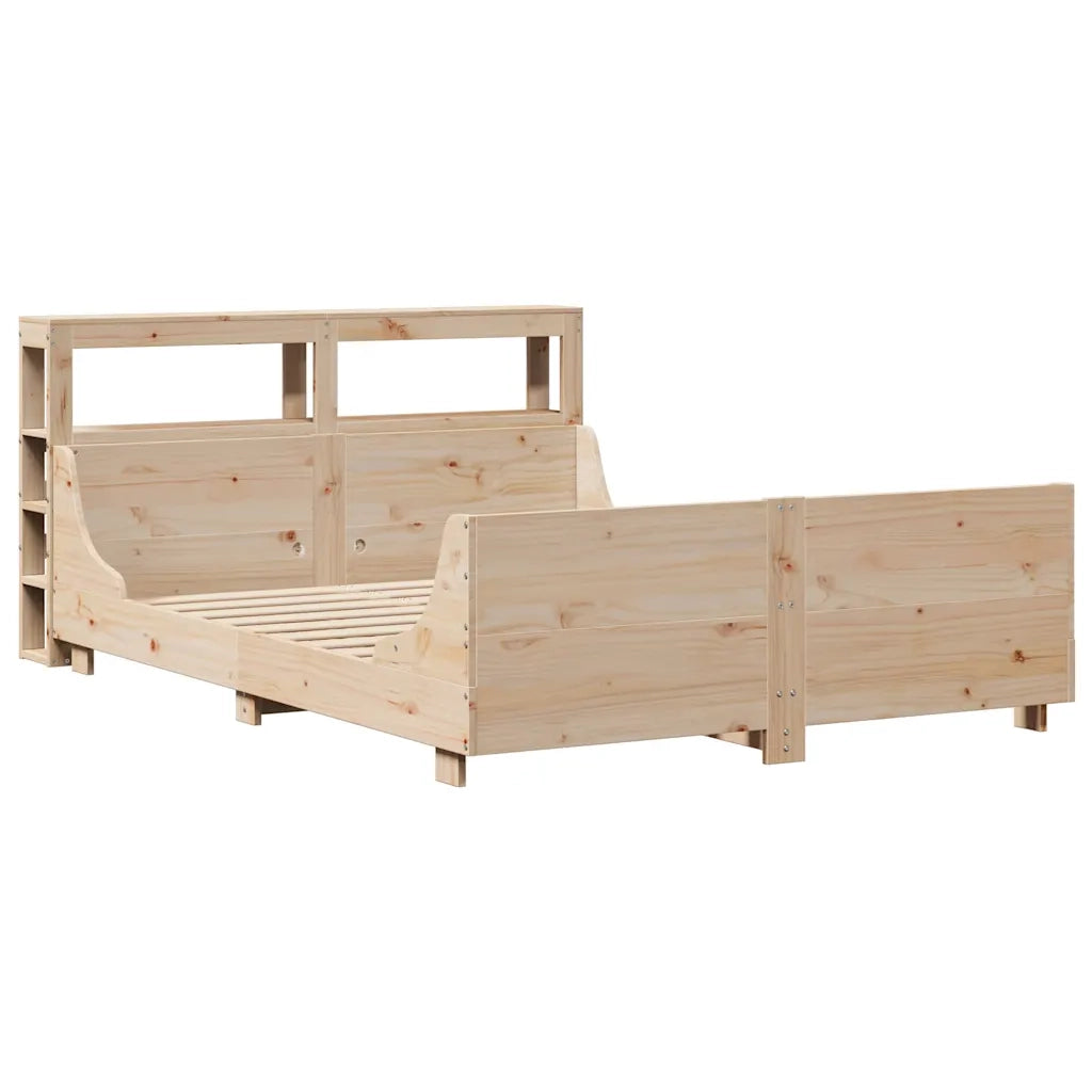 Letto senza Materasso-Struttura Letto 120x190 cm in Legno Massello di Pino 749283