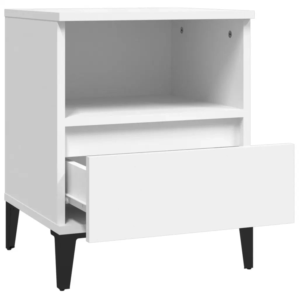 Set di 2 Comodini | Armadio da Notte | Mobiletto da notte in Bianco 40x35x50 cm