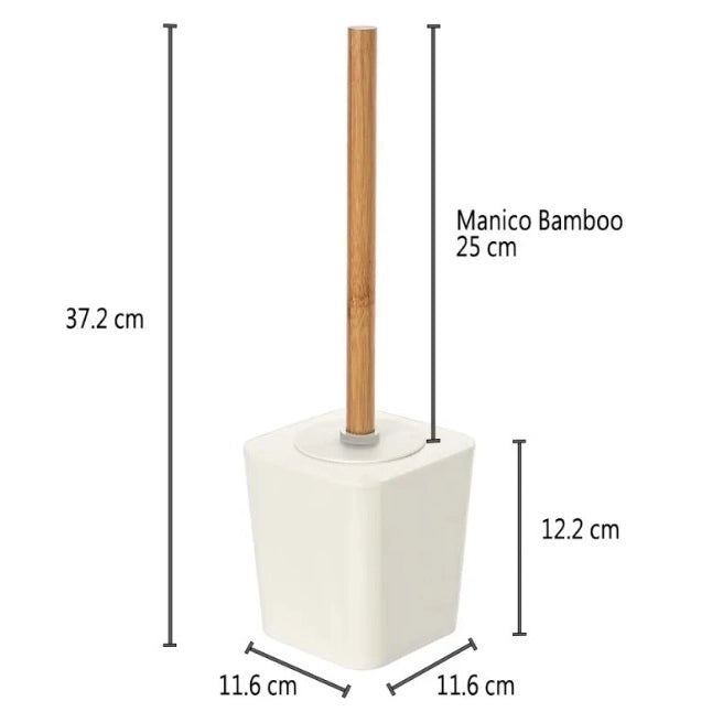 PORTASCOPINO BAMBOO IN PLASTICA BIANCA