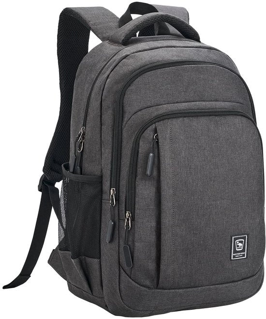 Borsa da Spalla Uomo Grande, Borsa da Scuola per Ragazzi Adolescenti, Impermeabile 44,5 cm Borsa da Laptop con Tasca per Laptop, Borsa da Lavoro per Viaggi e Escursioni, Grigio Scuro 17,3 Pollici