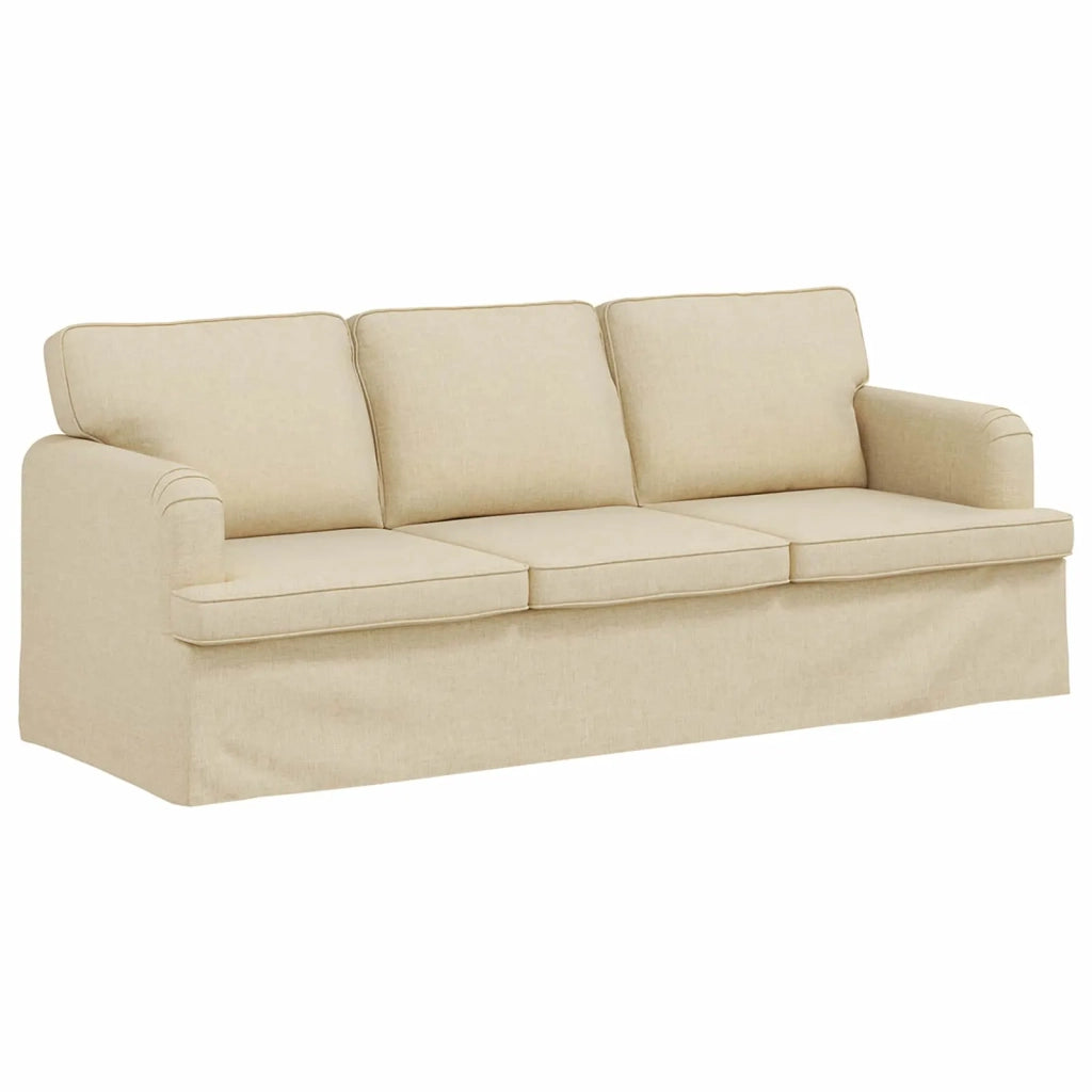 Divano Crema 201 x 80 x 85 cm Tessuto 42024502