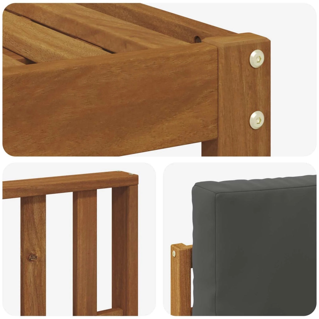 Set di divani da esterno con cuscino 8 pcs Naturale e Antracite 3366810