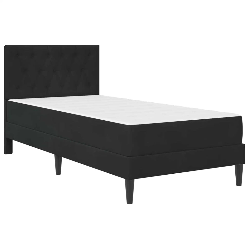 Struttura letto con materasso Nero 80 x 200 cm Velluto 3415016