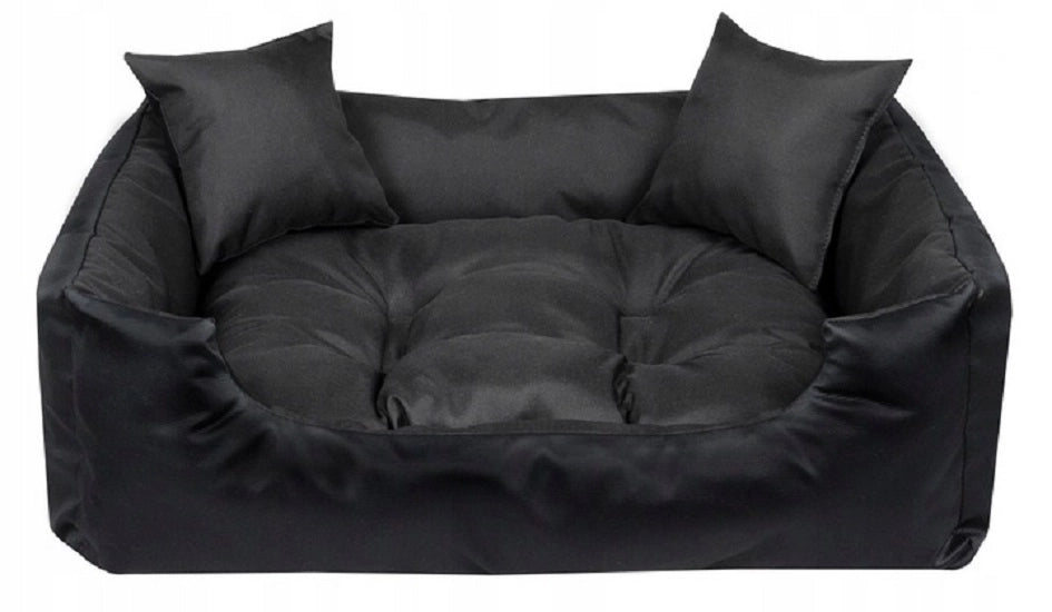AIO FACTORY 115x95 cm ECCO Cuccia per cani impermeabile nera con cuscino per cani