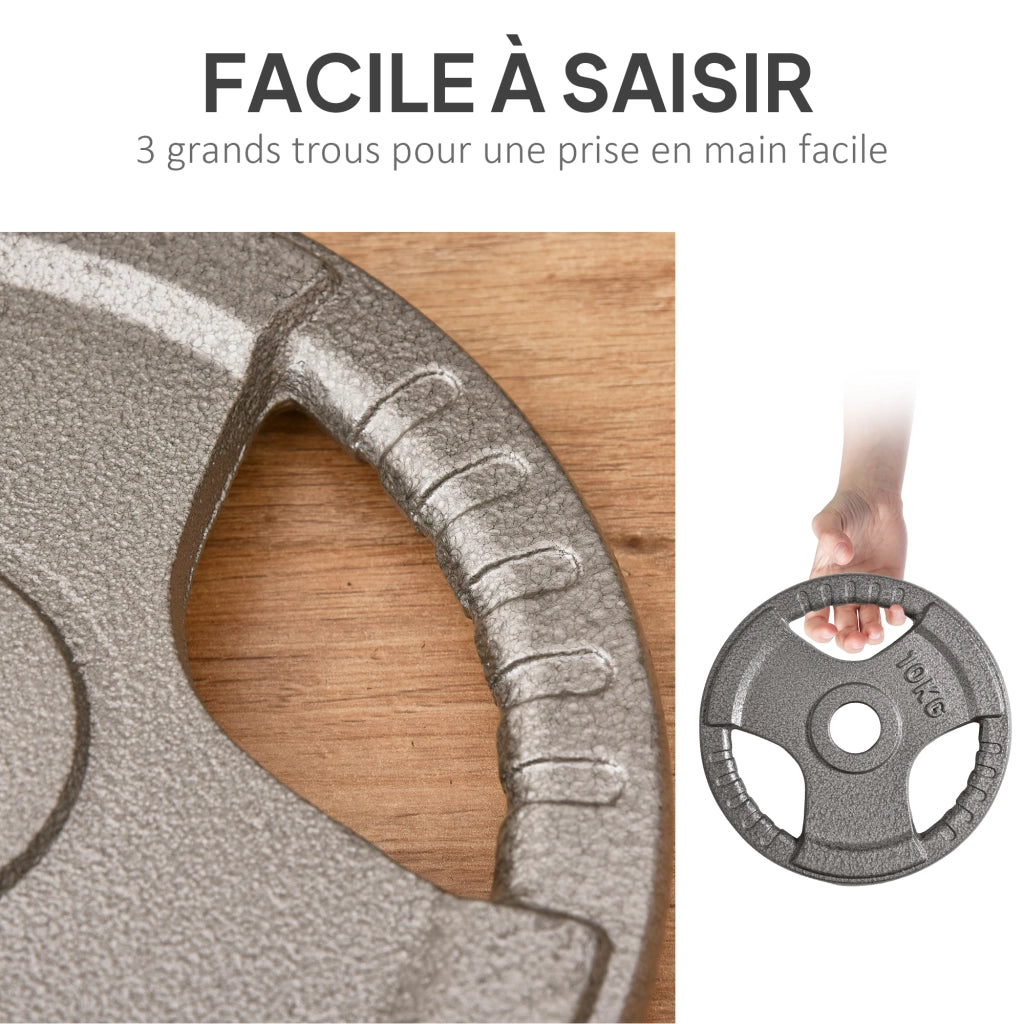 Dischi Pesi 2,5/2,5/5/5 kg ¨C Minimal ¨C Acciaio, Set di 4
