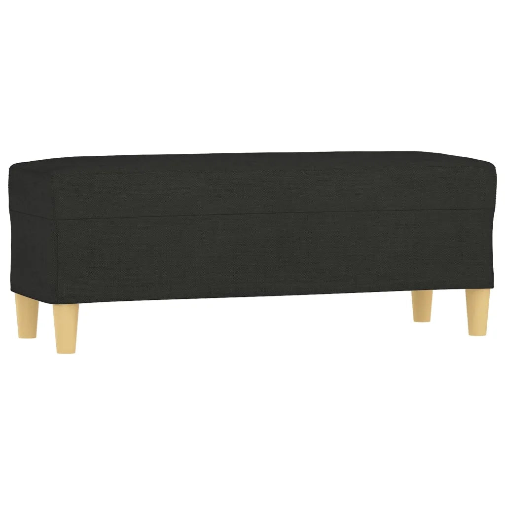 Panca-Sgabello Nera 100x35x41 cm in Tessuto 390846