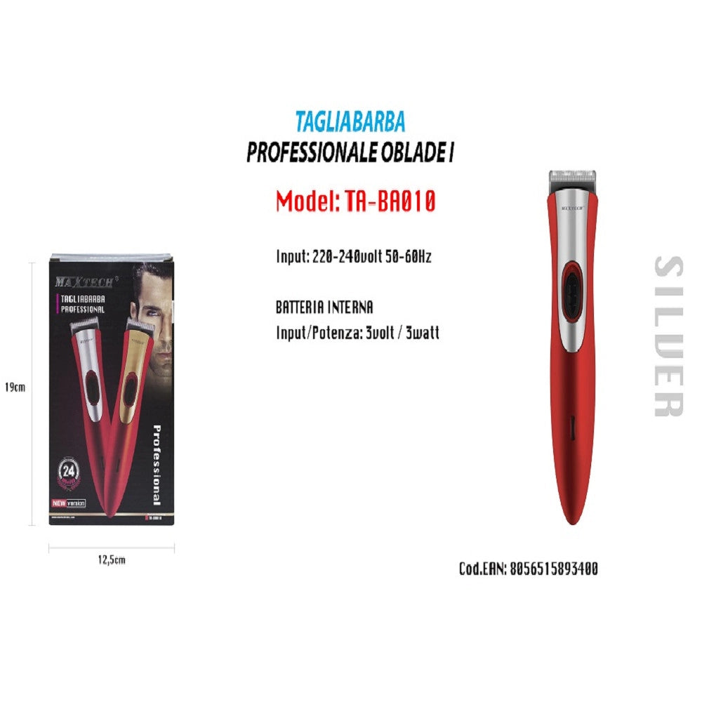 Trade Shop - Taglia Barba Professionale Oblade I Maxtech Rasoio Uomo New Version Ta-ba010 -