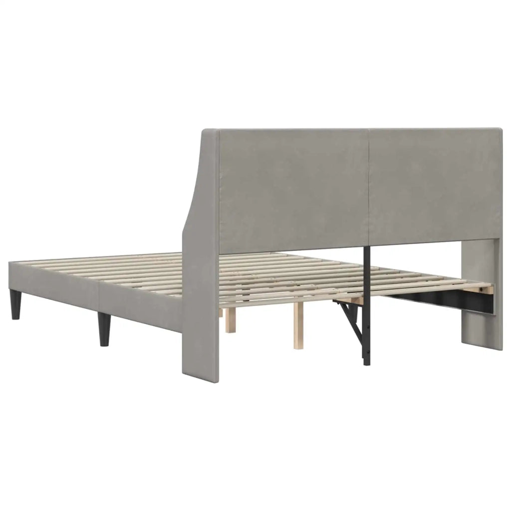 Struttura del letto-Giroletto Grigio chiaro 120 x 200 cm Velluto 319808