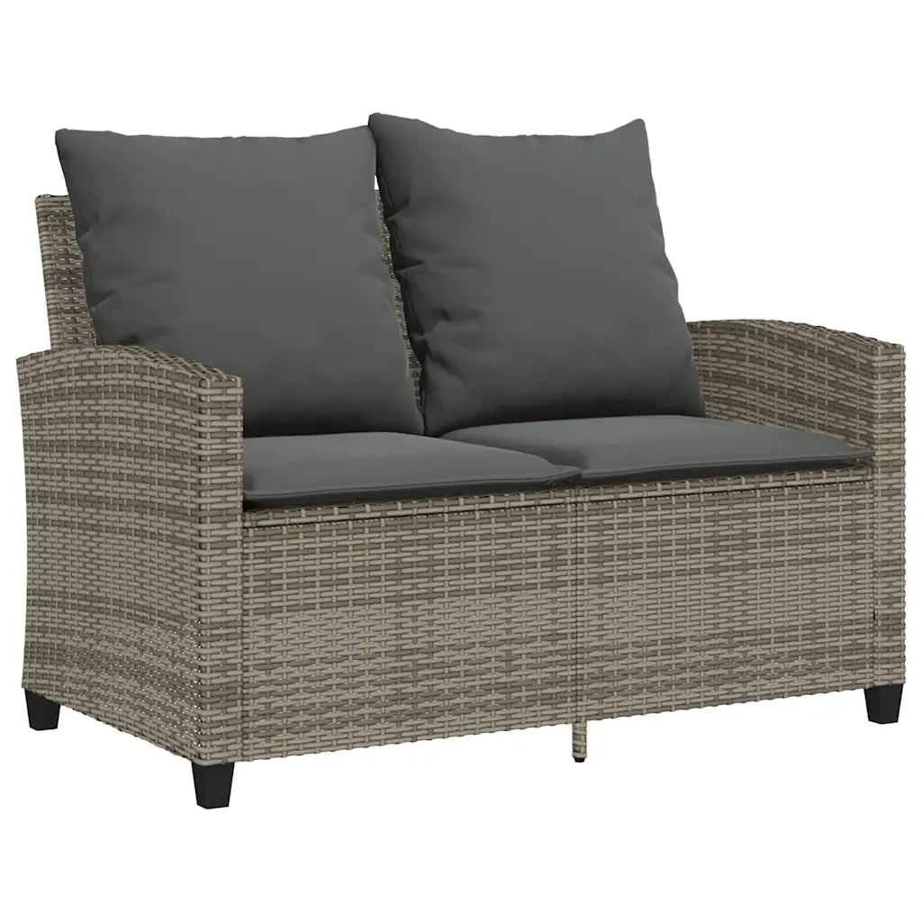 Set Divano da Giardino 6 pz con Cuscini Grigio in Polyrattan 3324579