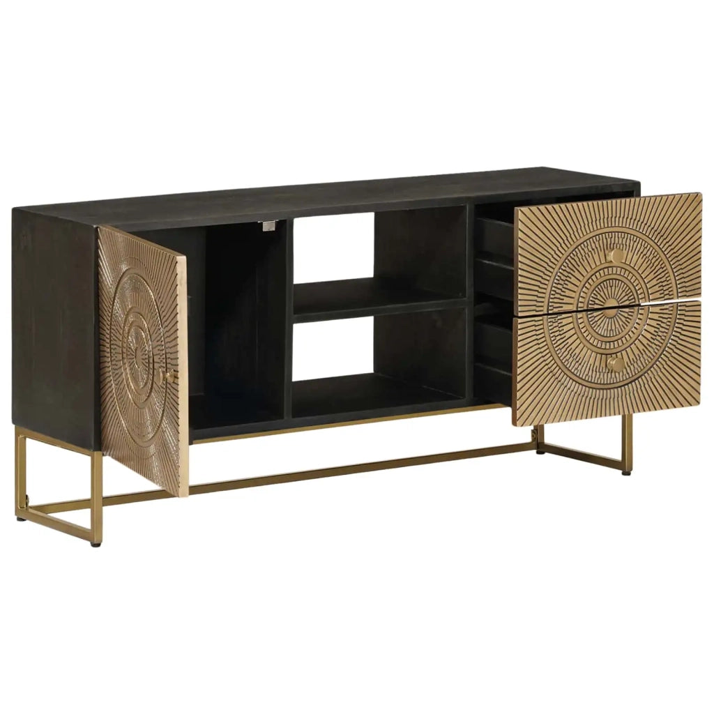 Mobile TV con cassetto con lo scaffale-Credenza per TV Ottone 105 x 30 x 50 cm