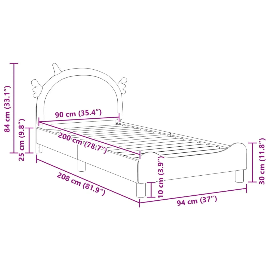Struttura letto bambini con testata-Giroletto per bambini Rosa 90 x 200 cm PU 561000