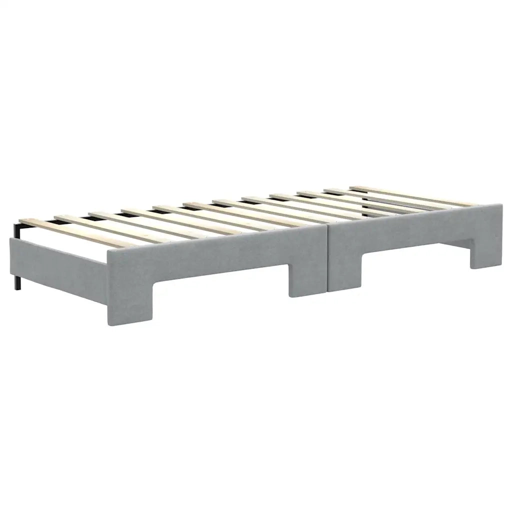 Divano letto | Sof¨¤ letto | Letto singolo Estraibile Cassetti Grigio Chiaro 80x200cm Tessuto