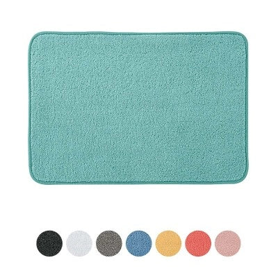 Tappeto bagno verde 60x40 cm in microfibra antiscivolo Spring
