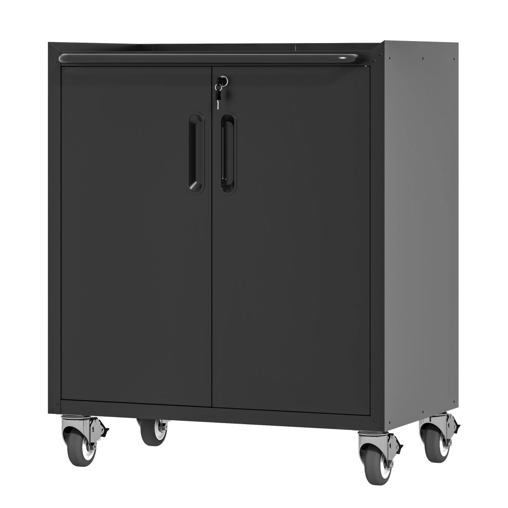 Armadio per Garage in Metallo con Ruote ¨C Zephmum ¨C 75x42x88 cm