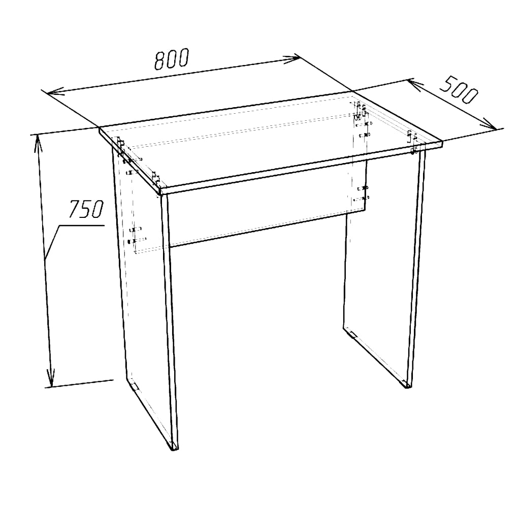 Scrivania ULVIK - Semplice - Bianco - Larghezza 80 cm, Altezza 75 cm, Profondit? 50 cm
