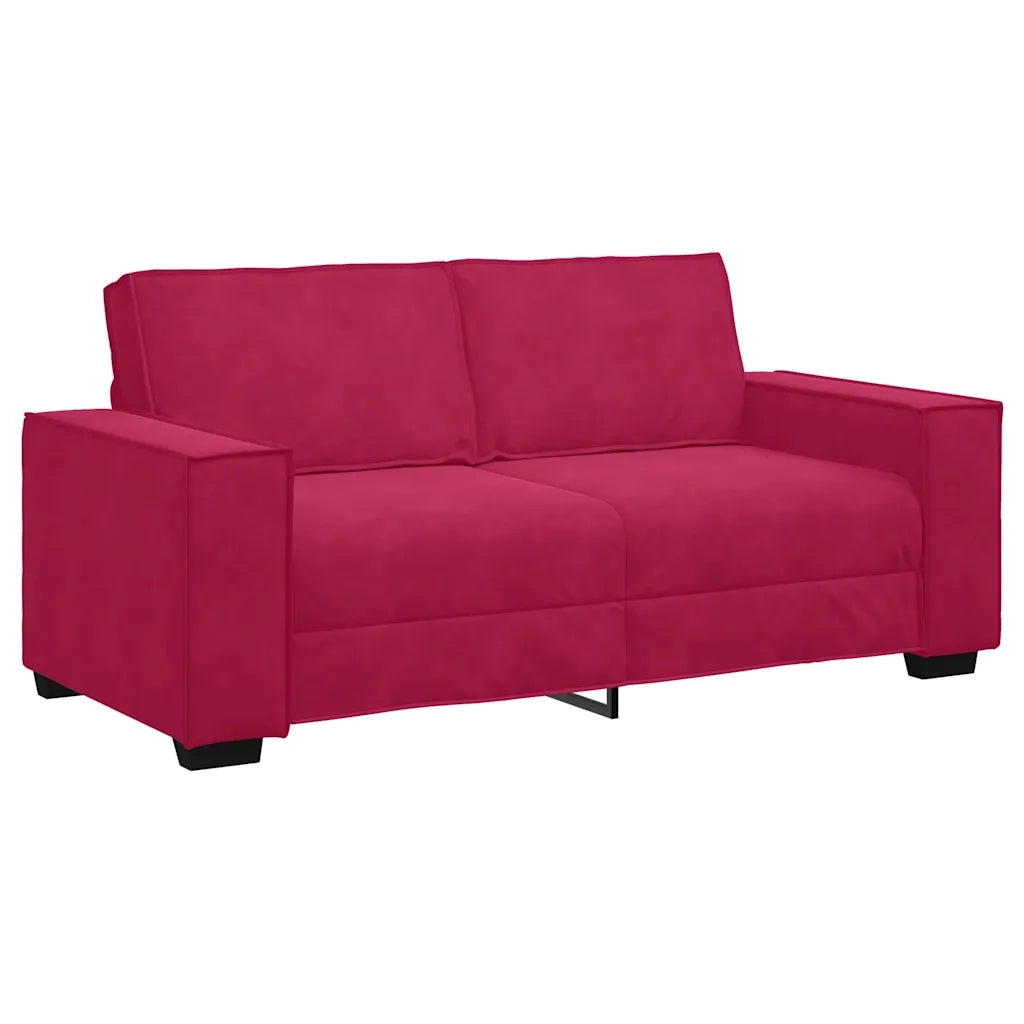 Divano a 2 Posti-Sofa 2 Posti Rosso Vino 140 cm in Velluto 316876
