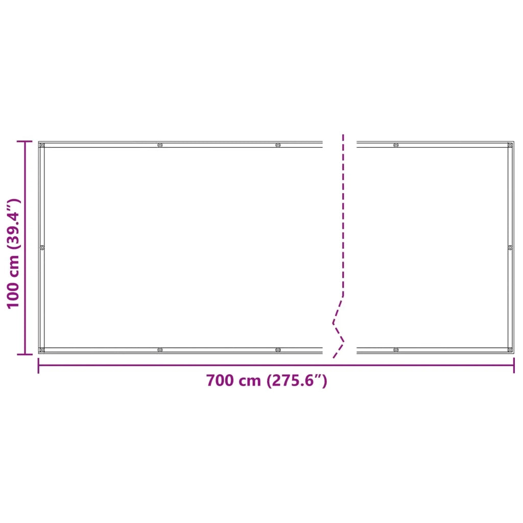 Schermo da balcone Giallo 100 x 700 cm Tessuto Oxford 42030796