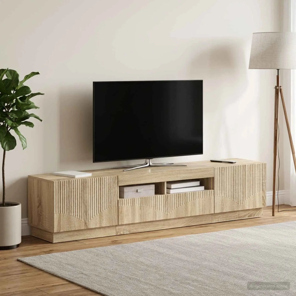 Mobile TV LED a 5 pezzi Rovere Sonoma Legno ingegnerizzato 3416840
