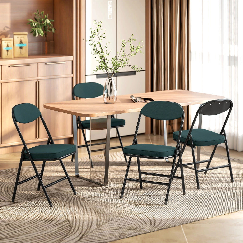 Sedia da pranzo imbottita pieghevole ¨C zephmum ¨C velluto blu