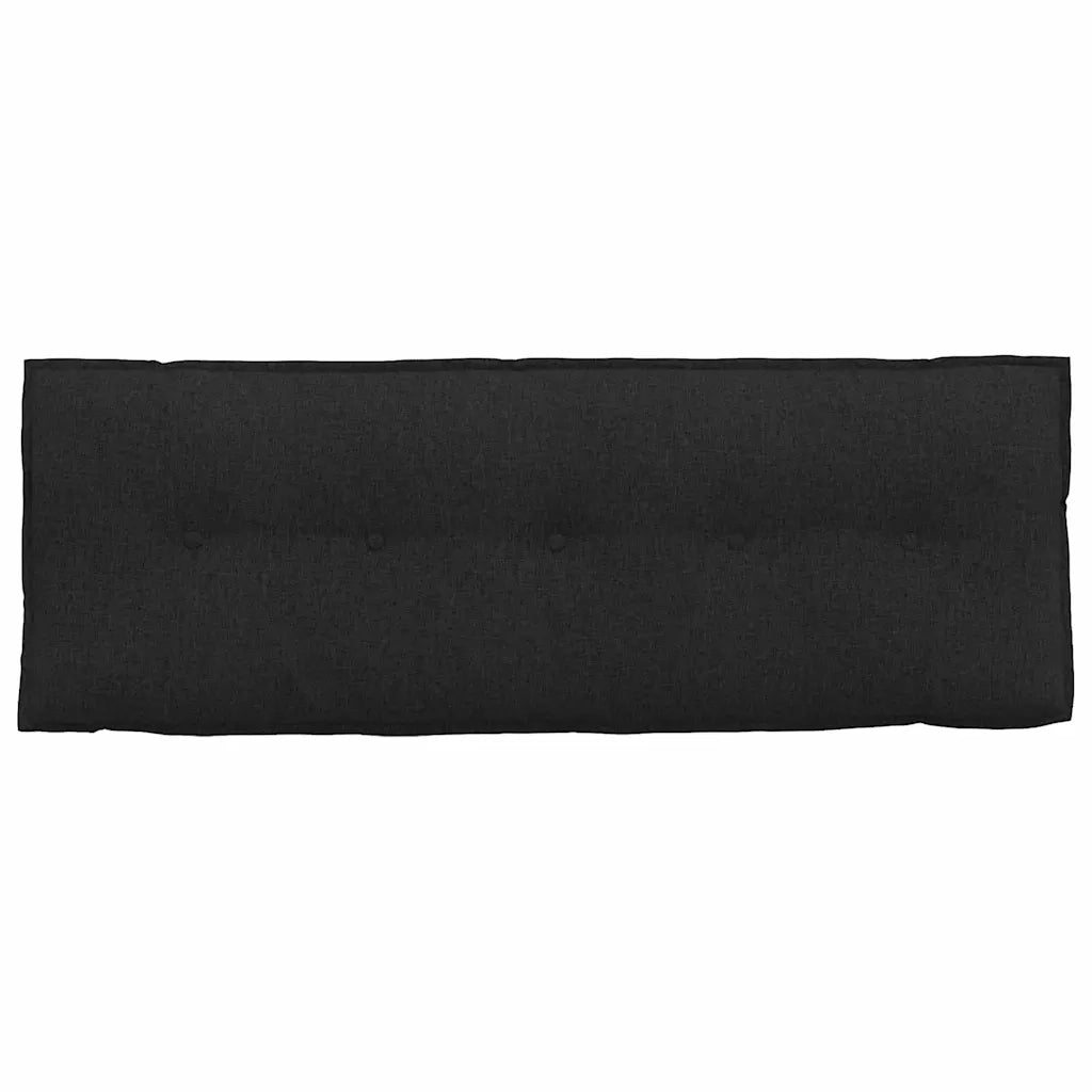 Cuscino per Schiena | Cuscino dorsale Nero 140 x 19 x 50 cm Tessuto
