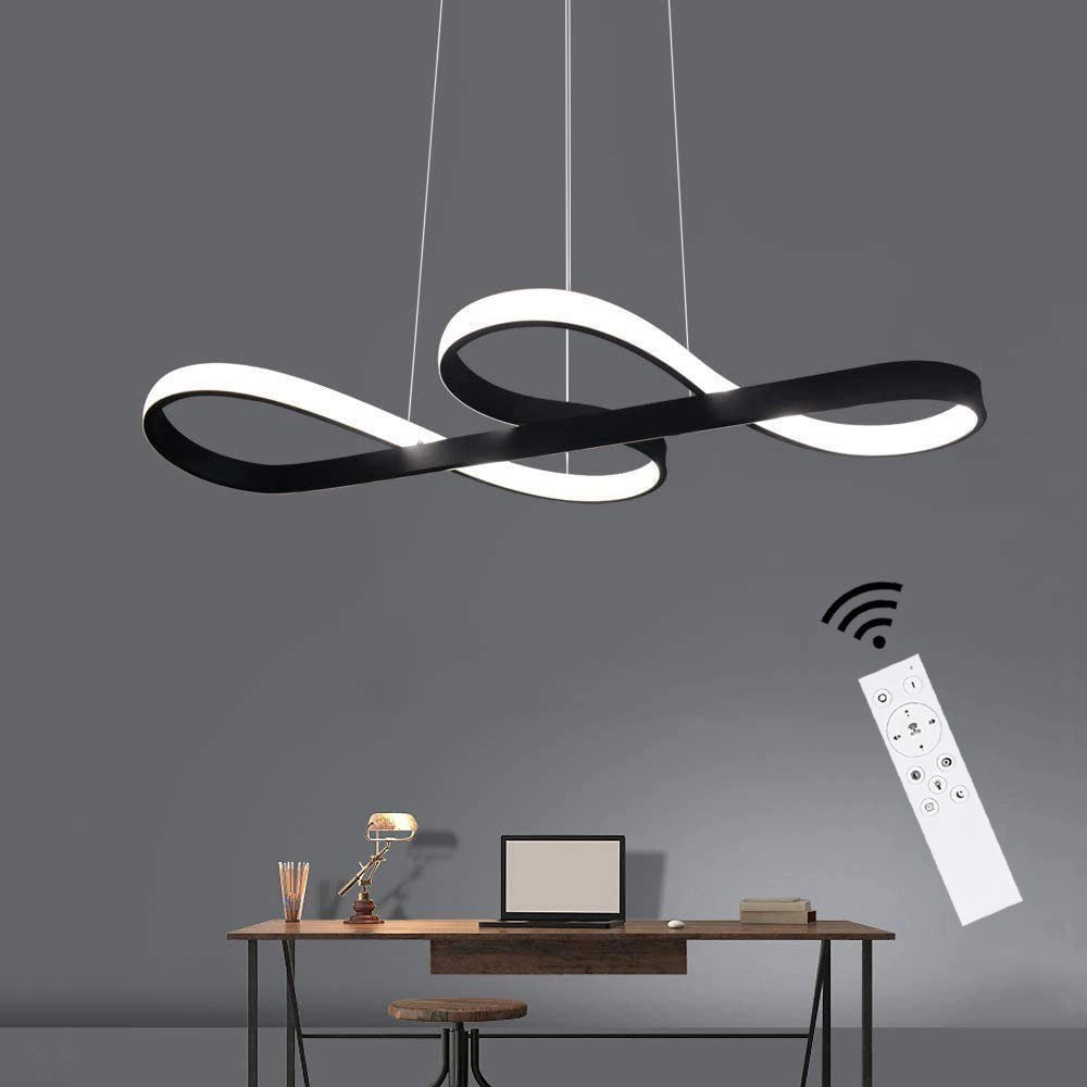 Lampada a sospensione ZMH LED nera moderna dimmerabile 47W per sala da pranzo