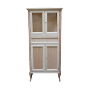 Mobile bar bottigliera classica in legno grezzo l.70 p.43 h.150 - Mobili 2G