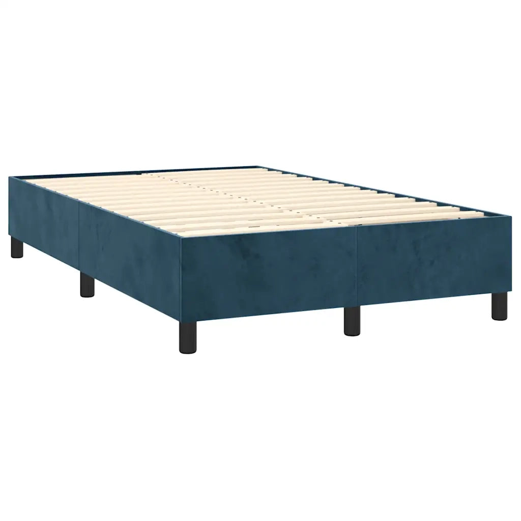 Letto a Molle con Materasso e LED Blu Scuro 120x200cm 3136297