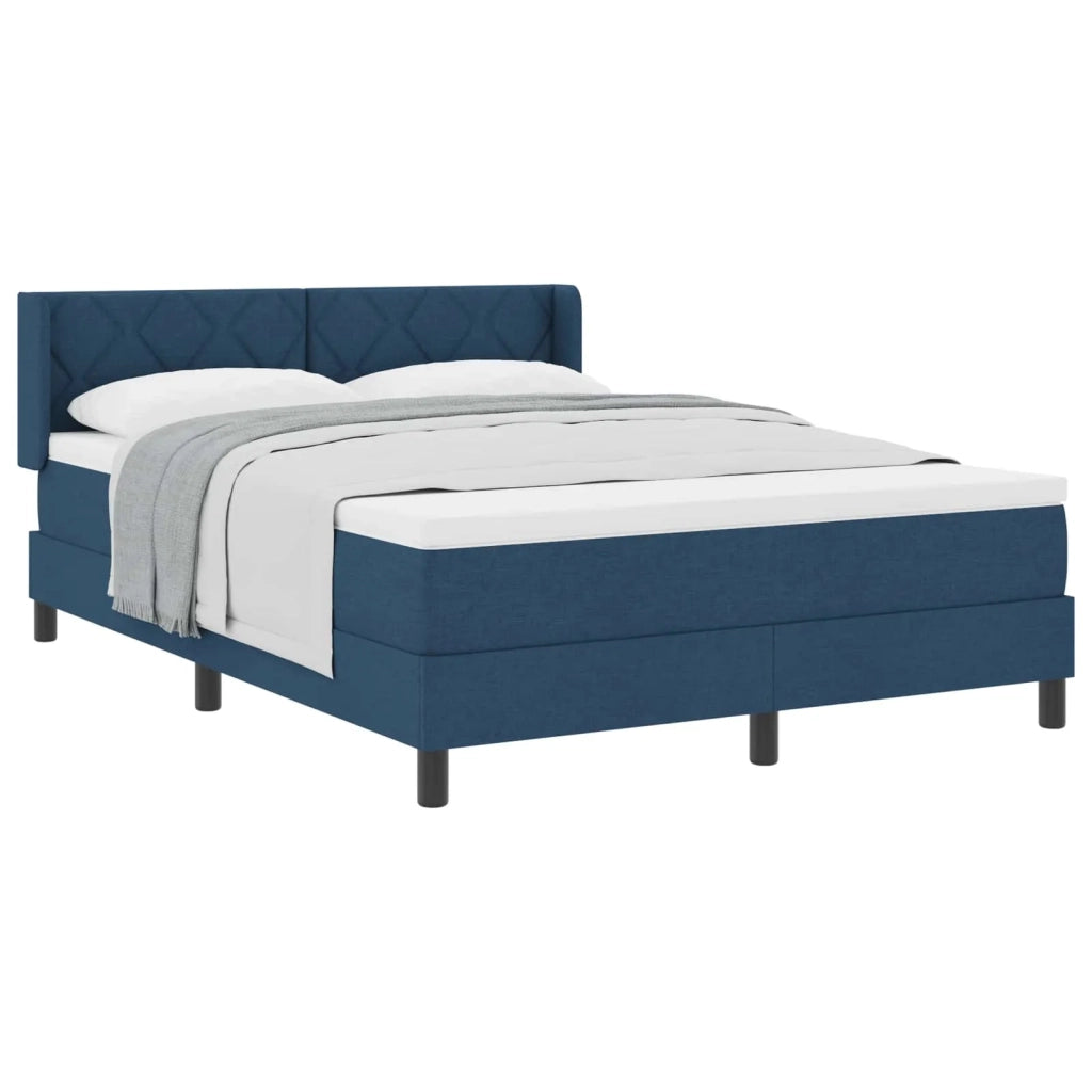 Letto a molle con testiera Blu 200 x 140 cm Tessuto 3341173