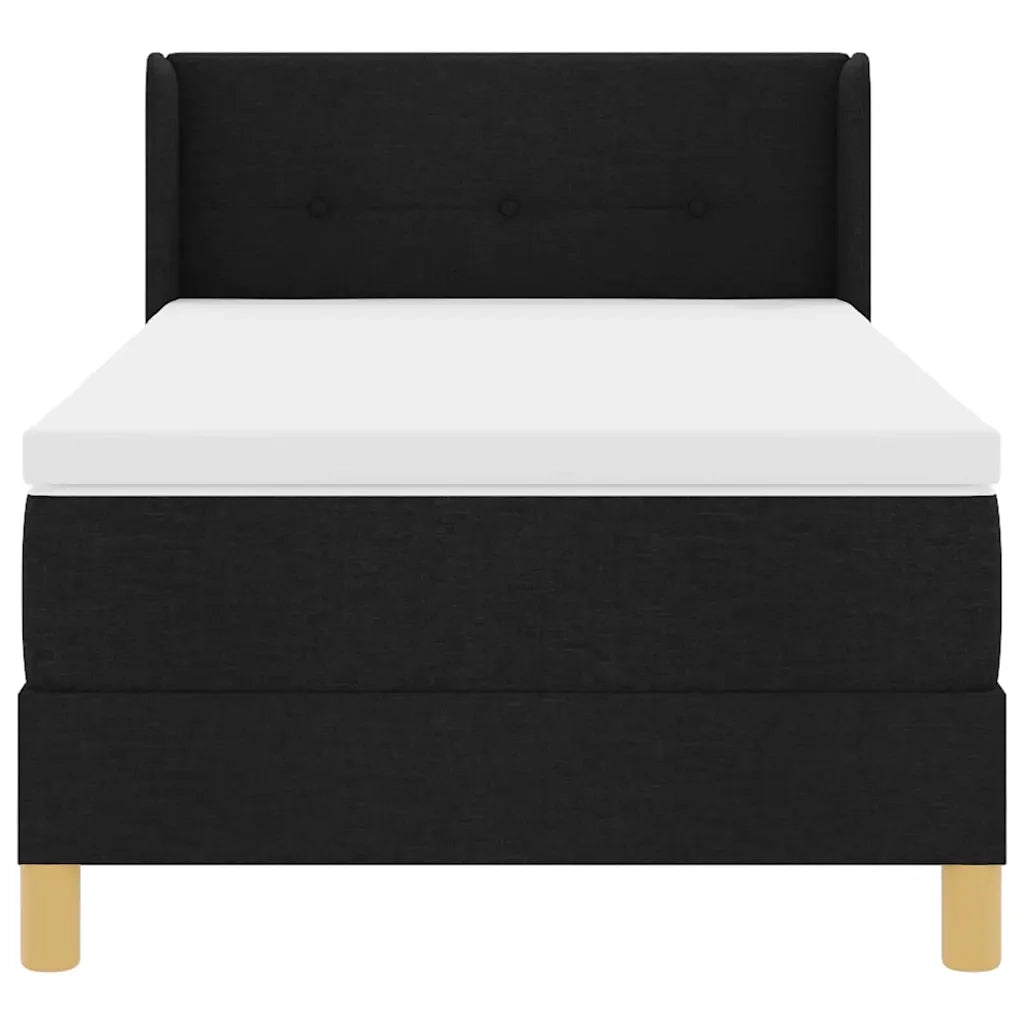 Letto a molle con materasso Nero 200 x 80 cm Tessuto 3341260