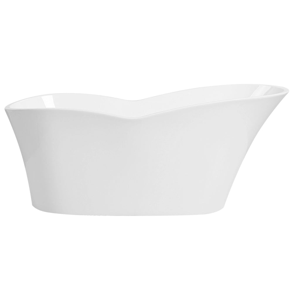 Vasca da bagno freestanding bianco lucido sanitario acrilico 1700 x 800 mm singolo ovale moderno design minimalista