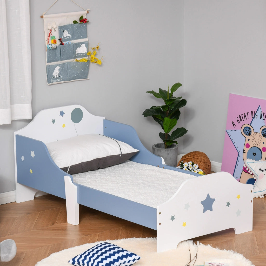 Letto Basso per Bambini ¨C zephmum ¨C Blu e Bianco