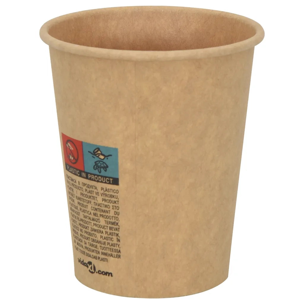 Tazze da CaffÃ¨ in Carta con Coperchi 1000 pz 8oz 200 ml