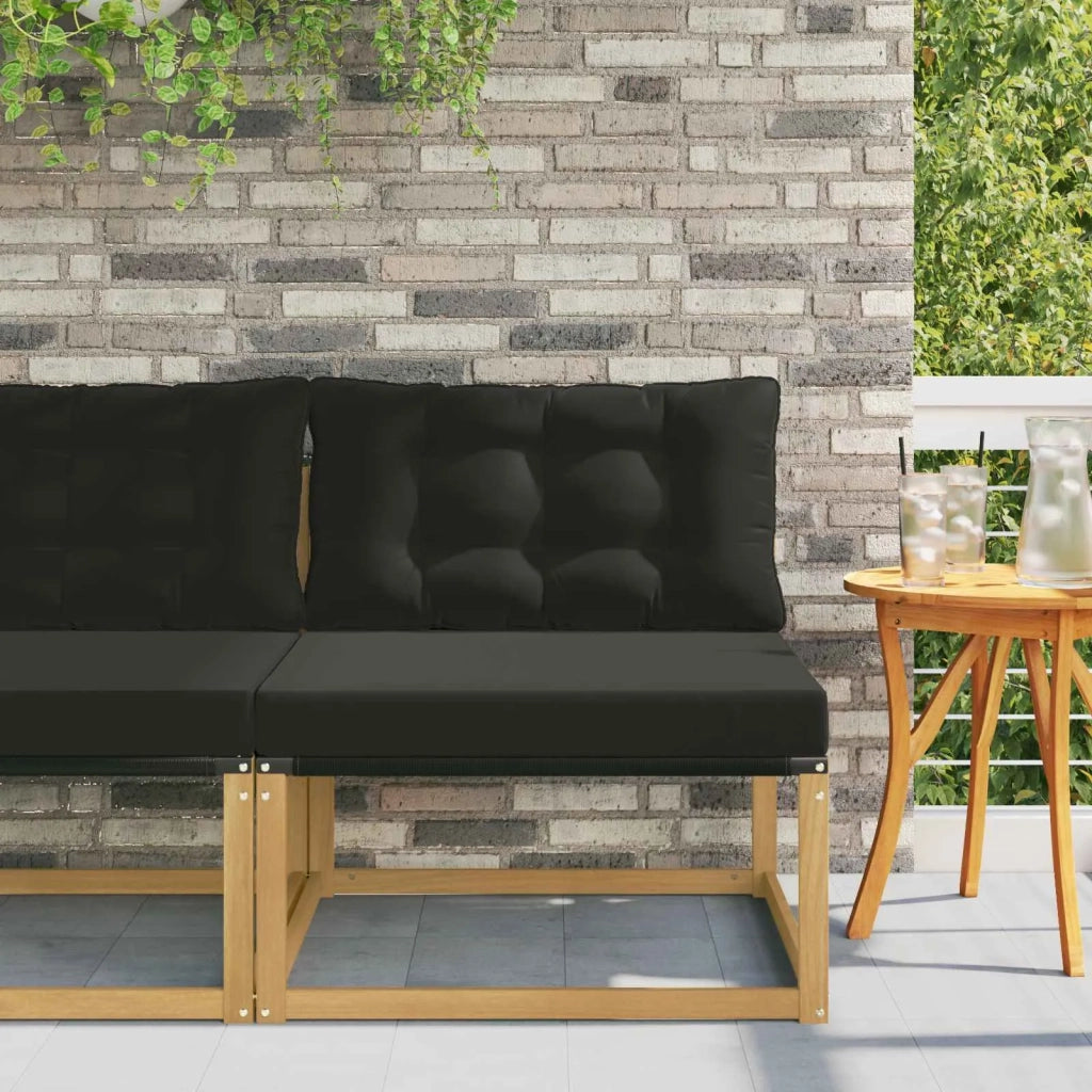 Divano centrale per esterno Bianco 79 x 83 x 73 cm acciaio 901639