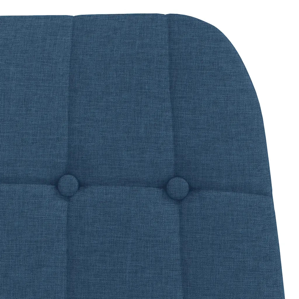 Poltrona Relax con Poggiapiedi Blu in Tessuto 3315152
