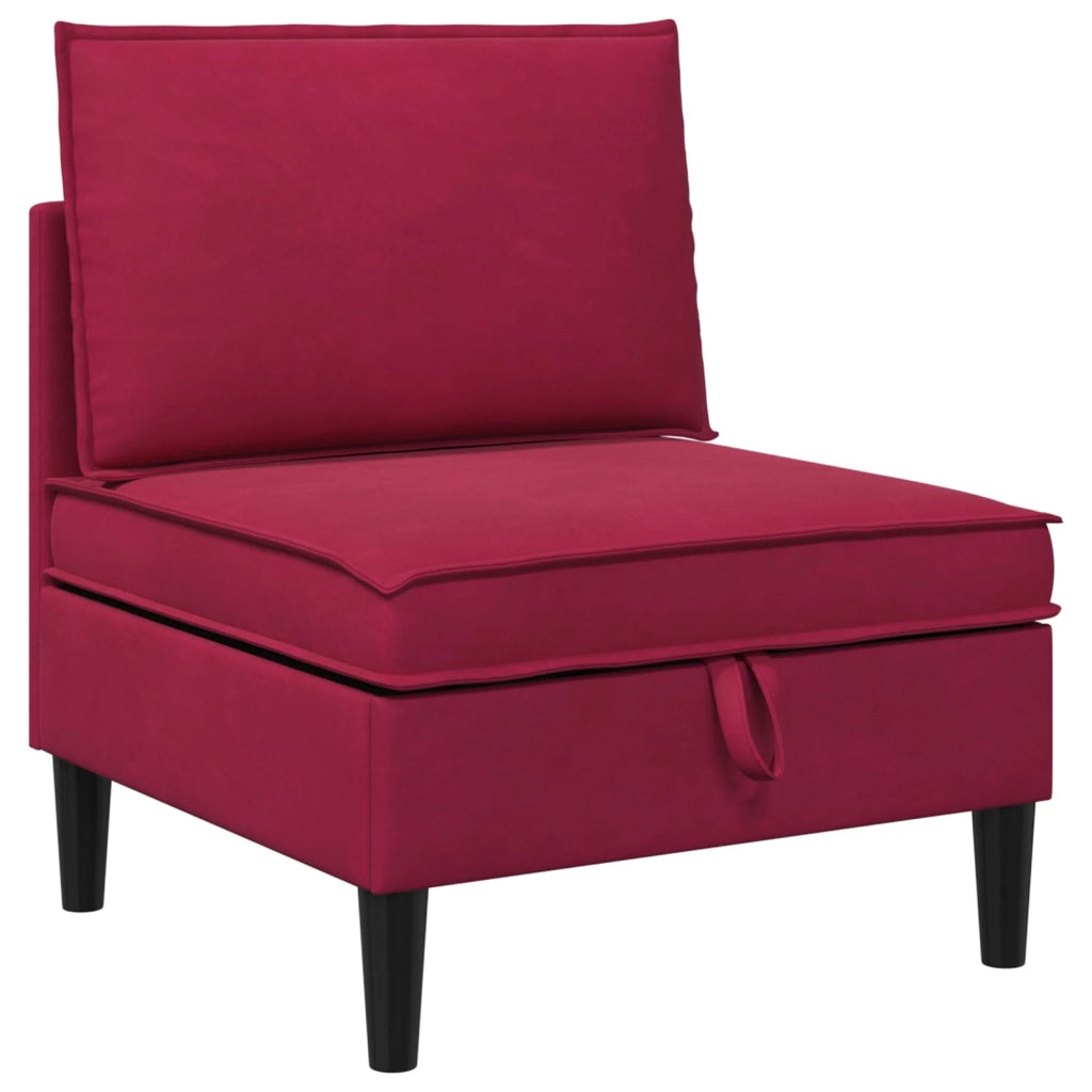 Set di mobili per il soggiorno 5 pcs Rosso Vino Velluto 3413751