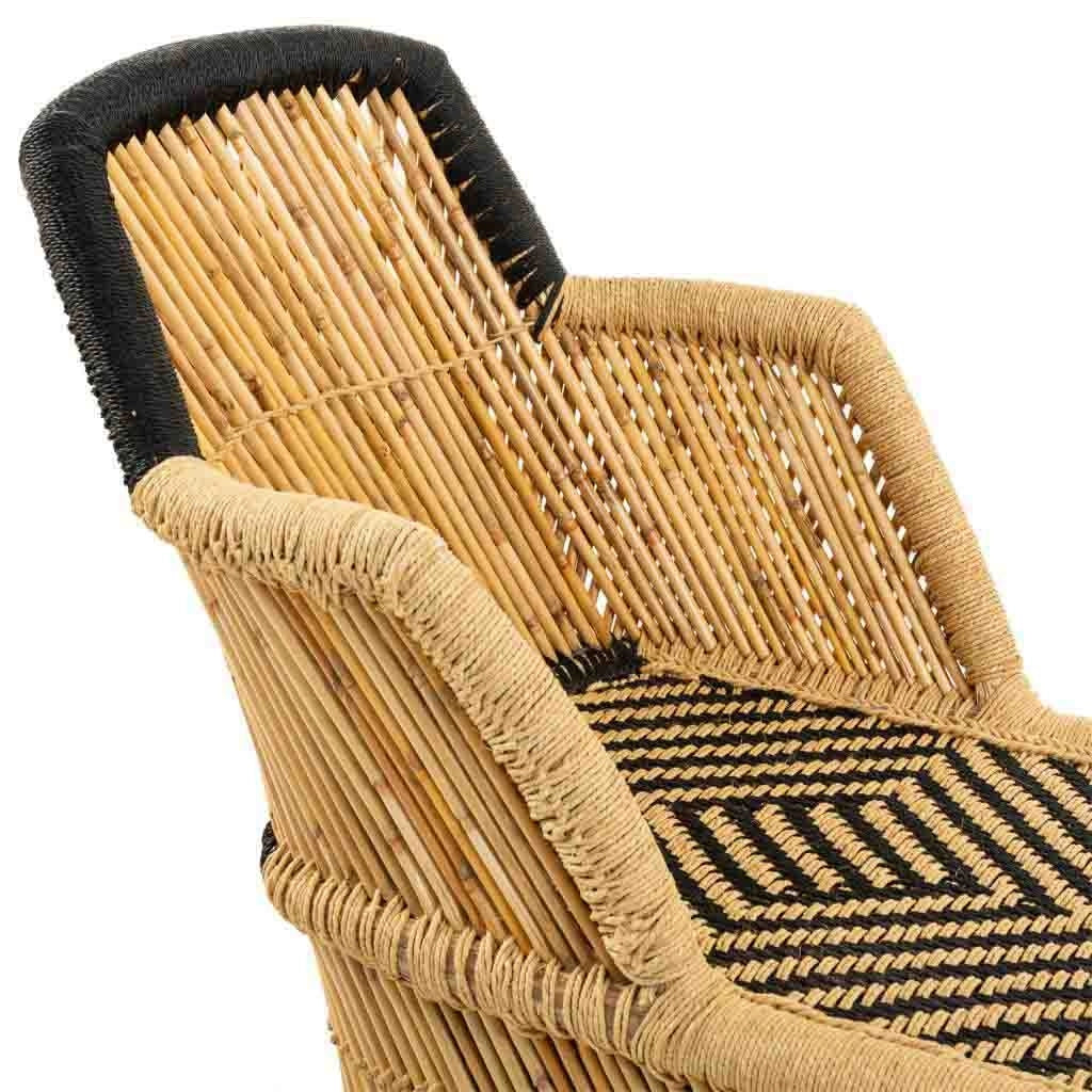 Poltrona in bambù marrone 110x48x78h