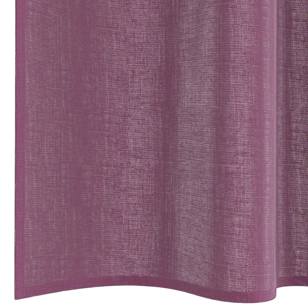 Tende in Voile con Tasche per Aste 2 pz Viola 4102205