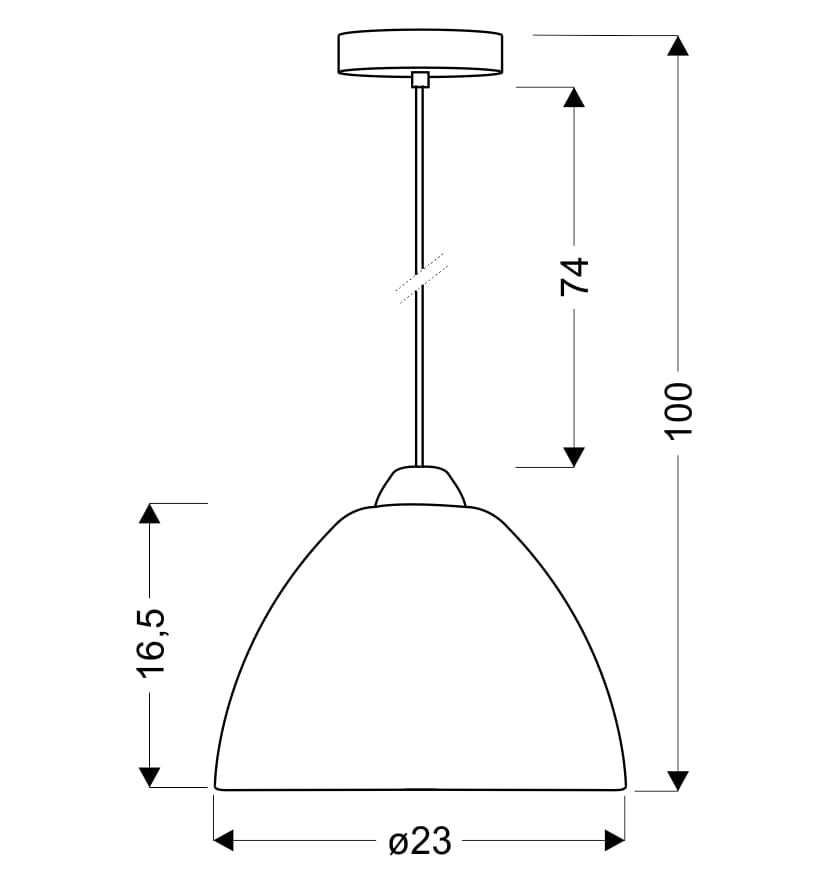 Lampada a sospensione Candellux Braid bianca E27 Ø23
