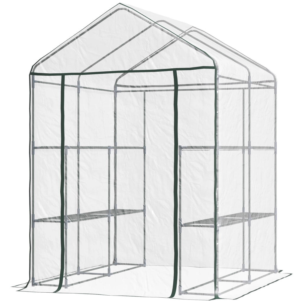 Serra da giardino con ripiani 3 livelli ¨C Minimal ¨C 143x143x195cm verde